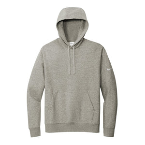 NEW CAPELLA UNISEX Nike Club Fleece Sleeve Swoosh Pullover Hoodie - Dark Grey Heather
