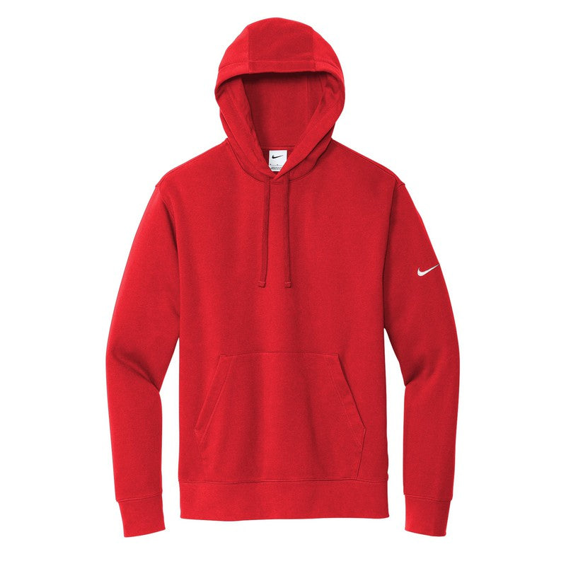 CAPELLA UNISEX Nike Club Fleece Sleeve Swoosh Pullover Hoodie - University Red