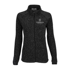 Load image into Gallery viewer, Ladies Summit Sweater-Fleece Jacket - Black Heather