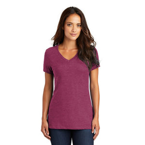 District ® Women’s Perfect Weight ® V-Neck Tee - Heathered Loganberry