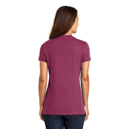 NEW CAPELLA District ® Women’s Perfect Weight ® V-Neck Tee - Heathered Loganberry