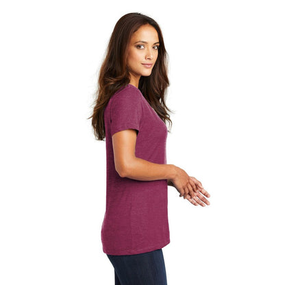 NEW CAPELLA District ® Women’s Perfect Weight ® V-Neck Tee - Heathered Loganberry