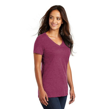 NEW CAPELLA District ® Women’s Perfect Weight ® V-Neck Tee - Heathered Loganberry