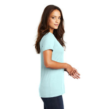 Load image into Gallery viewer, District ® Women’s Perfect Weight ® V-Neck Tee - Seaglass Blue