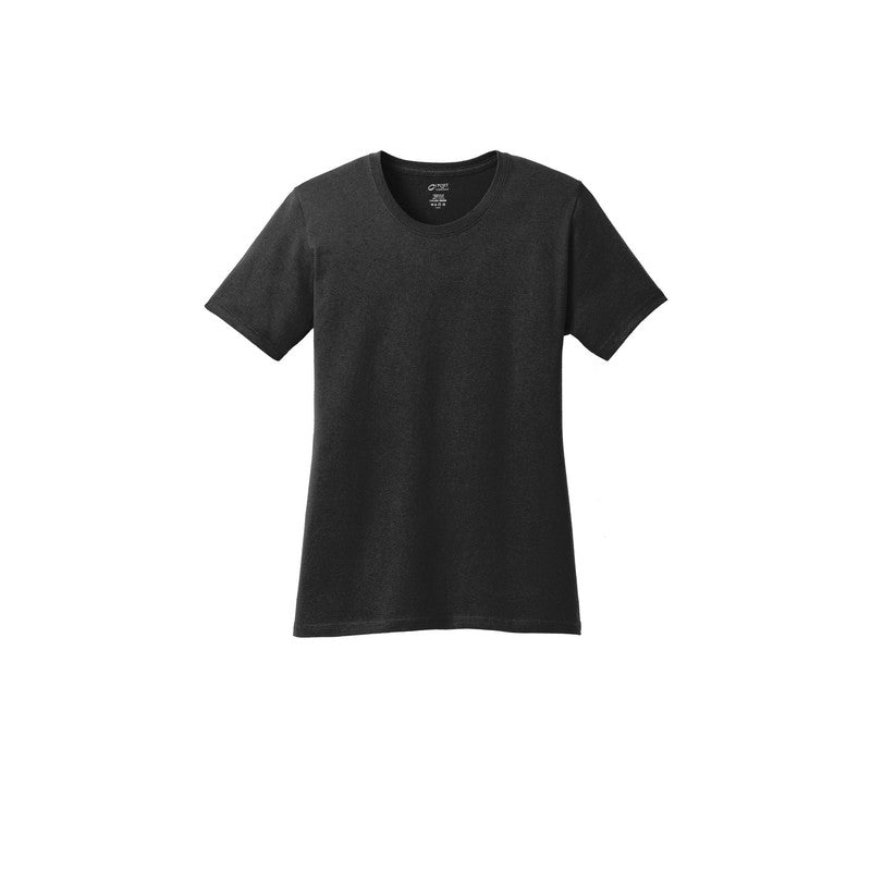 NEW CAPELLA Port & Company® Ladies Core Cotton Tee - Jet Black