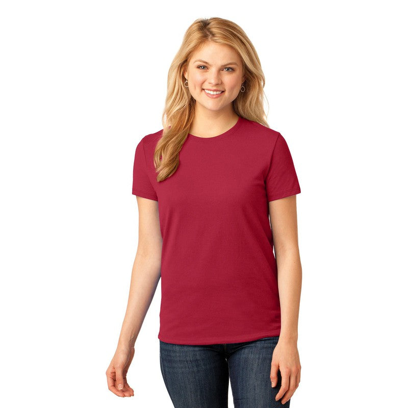 CAPELLA Port & Company® Ladies Core Cotton Tee - Red