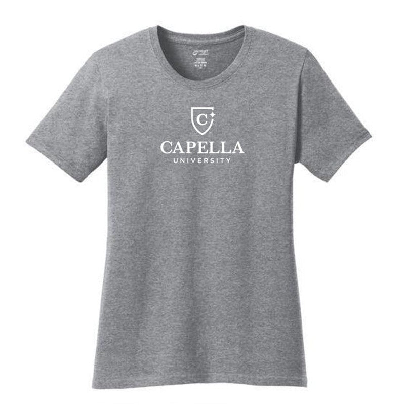 NEW CAPELLA Port & Company® Ladies Core Cotton Tee - Athletic Heather