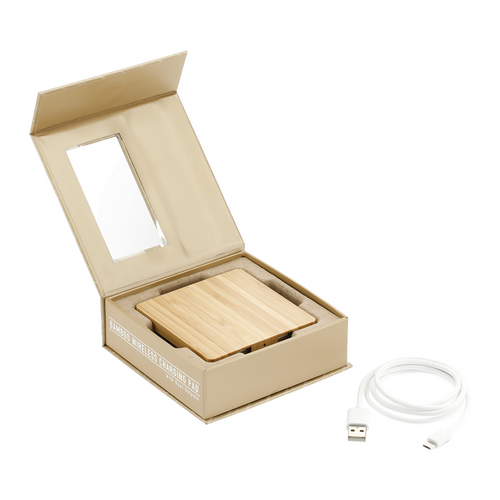 CAPELLA Bamboo Wireless Charging Pad with Dual Outputs