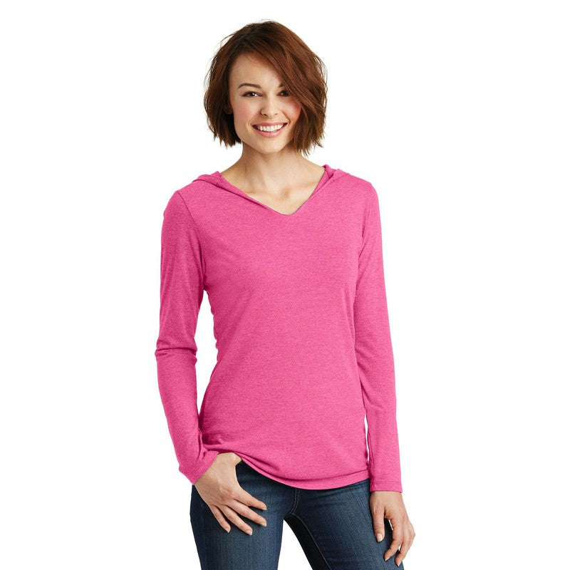 CAPELLA District ® Women’s Perfect Tri ® Long Sleeve Hoodie - Fuchsia Frost