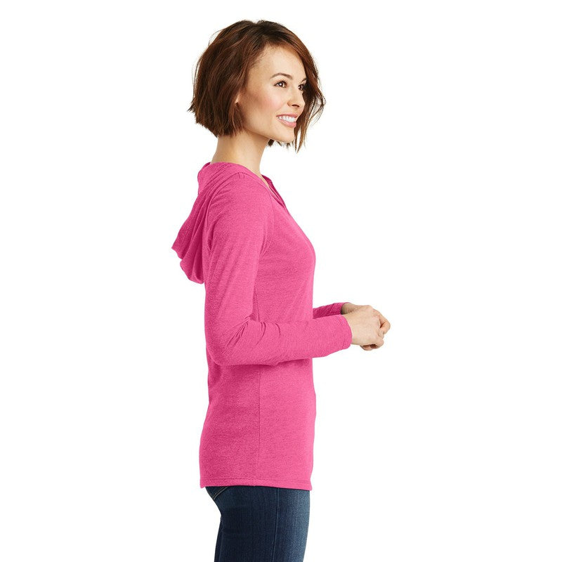 CAPELLA District ® Women’s Perfect Tri ® Long Sleeve Hoodie - Fuchsia Frost