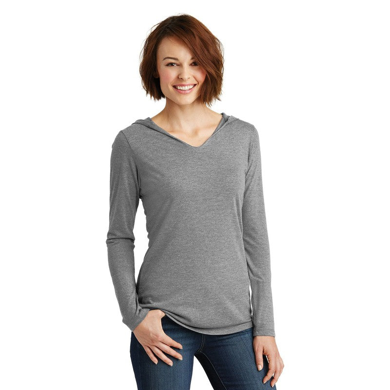 NEW District ® Women’s Perfect Tri ® Long Sleeve Hoodie - Grey Frost