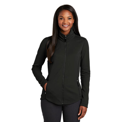 NEW CAPELLA Port Authority ® Ladies Collective Smooth Fleece Jacket - Deep Black