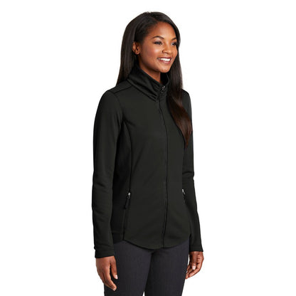 NEW CAPELLA Port Authority ® Ladies Collective Smooth Fleece Jacket - Deep Black