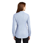 CAPELLA Port Authority ® Ladies Pincheck Easy Care Shirt - Blue Horizon/ White