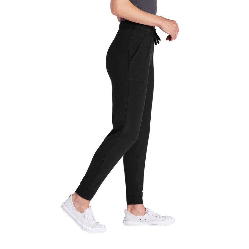 CAPELLA Sport-Tek ® Ladies PosiCharge ® Tri-Blend Wicking Fleece Jogger - Black Triad Solid