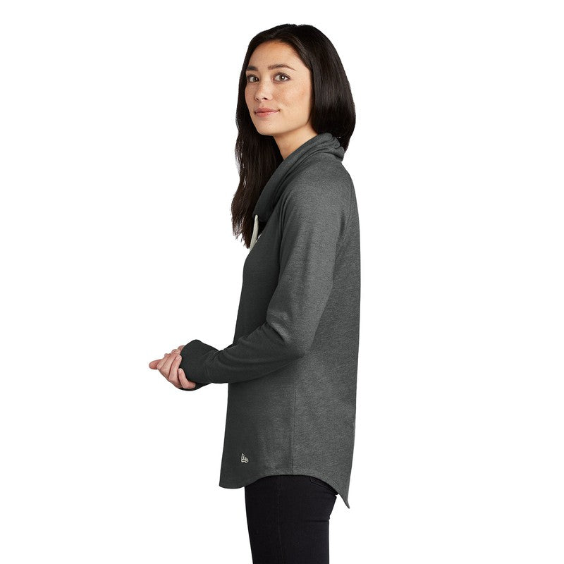 CAPELLA New Era ® Ladies Sueded Cotton Blend Cowl Tee - Black Heather
