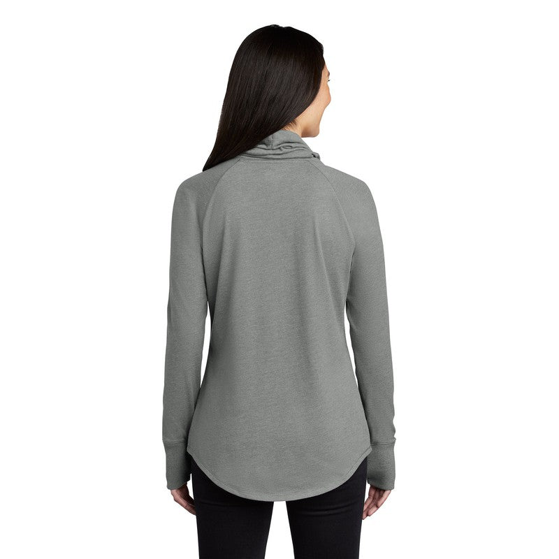 CAPELLA New Era ® Ladies Sueded Cotton Blend Cowl Tee - Shadow Grey Heather