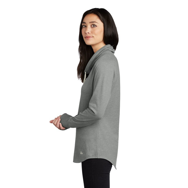 CAPELLA New Era ® Ladies Sueded Cotton Blend Cowl Tee - Shadow Grey Heather