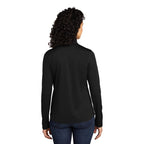 CAPELLA Port Authority ® Ladies Silk Touch ™ Performance 1/4-Zip - Black/ Steel Grey