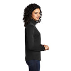 CAPELLA Port Authority ® Ladies Silk Touch ™ Performance 1/4-Zip - Black/ Steel Grey