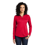 CAPELLA Port Authority ® Ladies Silk Touch ™ Performance 1/4-Zip - Red/ Black