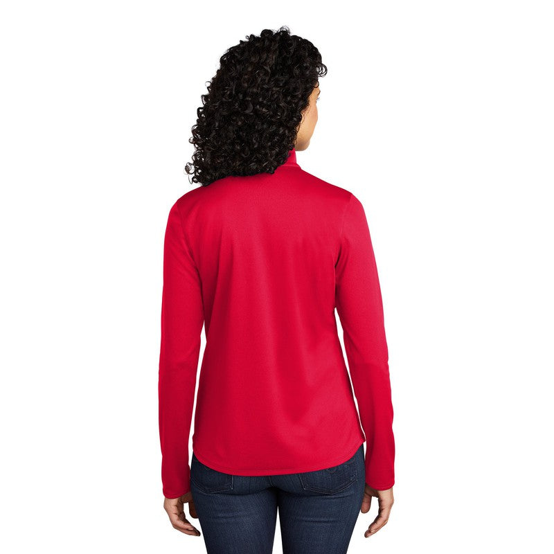 CAPELLA Port Authority ® Ladies Silk Touch ™ Performance 1/4-Zip - Red/ Black