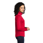 CAPELLA Port Authority ® Ladies Silk Touch ™ Performance 1/4-Zip - Red/ Black