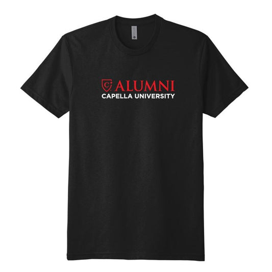 CAPELLA ALUMNI Unisex CVC Sueded Tee - Black