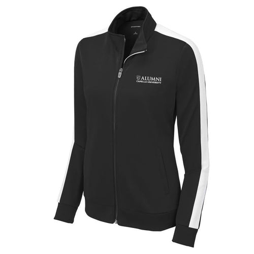 CAPELLA ALUMNI Ladies Tricot Track Jacket - Black/White