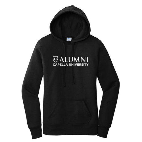 CAPELLA ALUMNI Ladies Core Fleece Pullover Hooded Sweatshirt - Black
