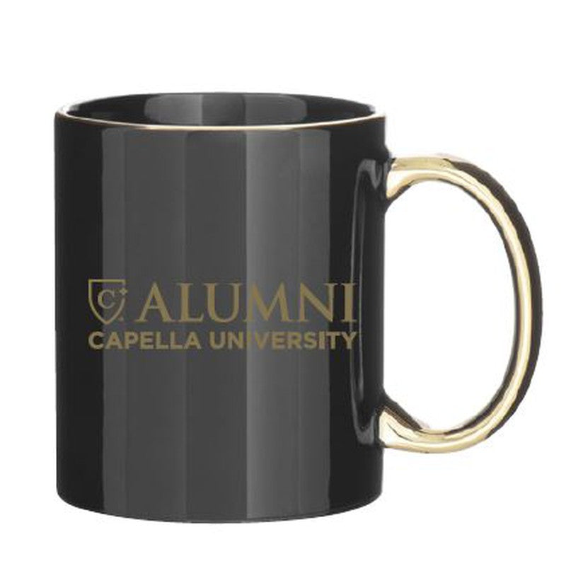 CAPELLA ALUMNI C-Handle Metallic Mug - Black/Gold