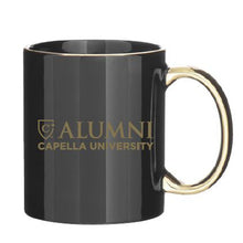 Load image into Gallery viewer, CAPELLA ALUMNI C-Handle Metallic Mug - Black/Gold