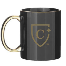 Load image into Gallery viewer, CAPELLA ALUMNI C-Handle Metallic Mug - Black/Gold