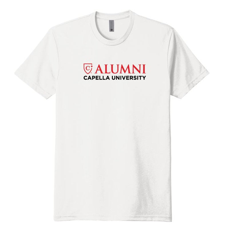 CAPELLA ALUMNI Unisex CVC Sueded Tee - White