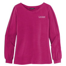 Load image into Gallery viewer, CAPELLA ALUMNI Ladies Luxe Knit Jewel Neck Top - Wild Berry