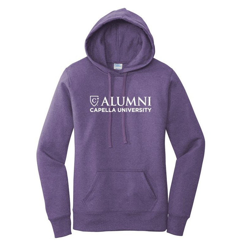 CAPELLA ALUMNI Ladies Core Fleece Pullover Hooded Sweatshirt - Purple