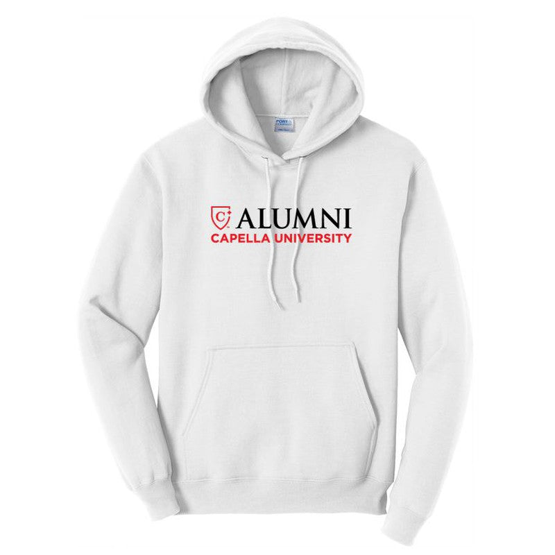 CAPELLA ALUMNI MEN'S Core Fleece Pullover Hooded Sweatshirt - White