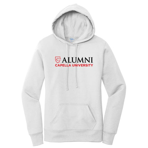 CAPELLA ALUMNI Ladies Core Fleece Pullover Hooded Sweatshirt - White