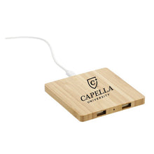 Load image into Gallery viewer, CAPELLA Bamboo Wireless Charging Pad with Dual Outputs