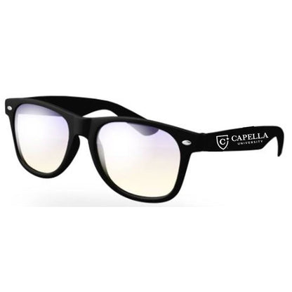 CAPELLA Blue Light Blocking Retro Glasses - Black