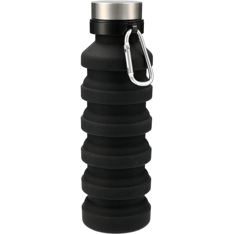 NEW CAPELLA Zigoo Silicone Collapsible Bottle 18oz - BLACK