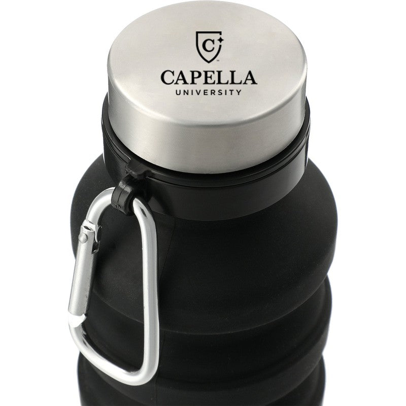 NEW CAPELLA Zigoo Silicone Collapsible Bottle 18oz - BLACK