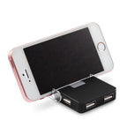 CAPELLA 4-PORT USB HUB WITH PHONE HOLDER - BLACK