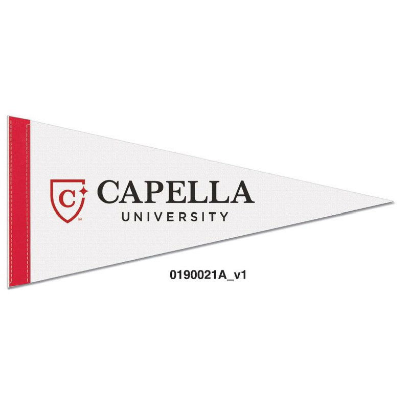 NEW CAPELLA  8" x 18" Classic Felt Pennant - With 1" sewn Strip