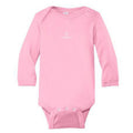 CAPELLA Rabbit Skins™ Infant Long Sleeve Baby Rib Bodysuit-pink