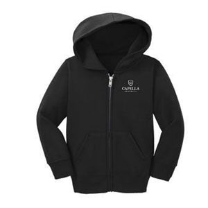 Port & Company® Toddler Core Fleece Full-Zip Hooded Sweatshirt-black